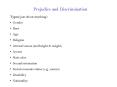 Prejudice and Discrimination