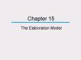 The Elaboration Model