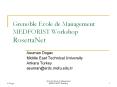 Grenoble Ecole de Management MEDFORIST Workshop RosettaNet