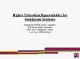 Higher Education Opportunities for Immigrant Students  Immigrant Student Issues Committee New Mexico State University,