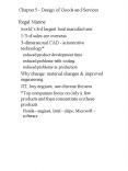 Chapter 5 Design of Goods and Services