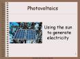 Photovoltaics