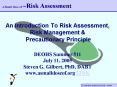An Introduction To Risk Assessment, Risk Management