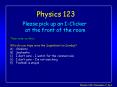 Physics 106P: Lecture 1 Notes