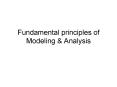 Fundamental principles of Modeling
