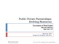 PublicPrivate Partnerships: Evolving Resources