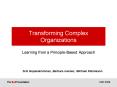Transforming Complex Organizations