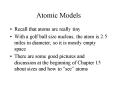 Atomic Models