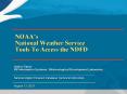 NOAAs National Weather Service Tools To Access the NDFD