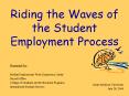 Riding the Waves of the Student Employment Process