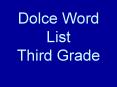 Dolce Word List Third Grade