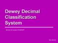 Dewey Decimal Classification System