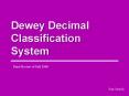 Dewey Decimal Classification System