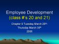 Employee Development class