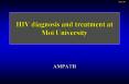 HIV diagnosis and treatment at Moi University