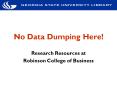 No Data Dumping Here