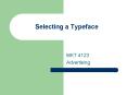 Selecting a Typeface