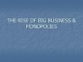 THE RISE OF BIG BUSINESS