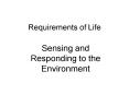 Requirements of Life