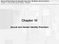 Chapter 10 Sexual and Gender Identity Disorders