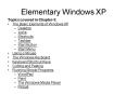 Elementary Windows XP