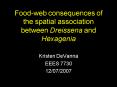 Foodweb consequences of the spatial association between Dreissena and Hexagenia