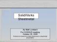 SolidWorks Sheetmetal