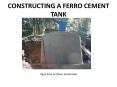 CONSTRUCTING A FERRO CEMENT TANK