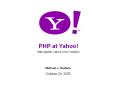 PHP at Yahoo