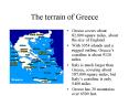 The terrain of Greece