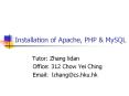 Installation of Apache, PHP