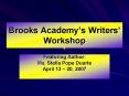Brooks Academys Writers Workshop