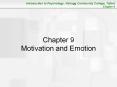 Chapter 9 Motivation and Emotion