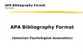 APA Bibliography Format Tim Roufs
