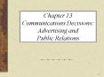 Chapter 13 Communications Decisions: Advertising and Public Relations