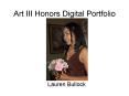 Art III Honors Digital Portfolio