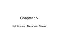 Nutrition and Metabolic Stress