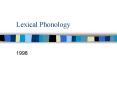 Lexical Phonology