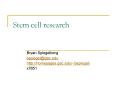 Stem cell research
