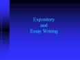 Expository and Essay Writing