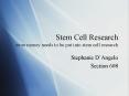 Stem Cell Research more money needs to be put into stem cell research