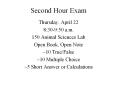Second Hour Exam