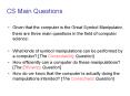 CS Main Questions