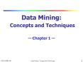 Data Mining: Concepts and Techniques Chapter 1