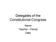 Delegates of the Constitutional Congress