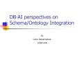 DBAI perspectives on SchemaOntology Integration