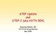 STEP Update and STEP2 aka HVTN 504