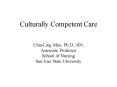 Culturally Competent Care