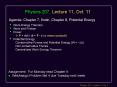 Physics 207, Lecture 11, Oct. 11