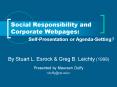 Social Responsibility and Corporate Webpages: